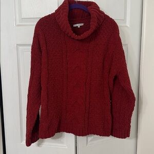 Madison Deep Red Textured Sweater